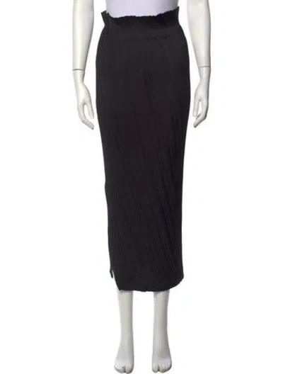 Pre-owned Issey Miyake Midi Length Skirt In Black