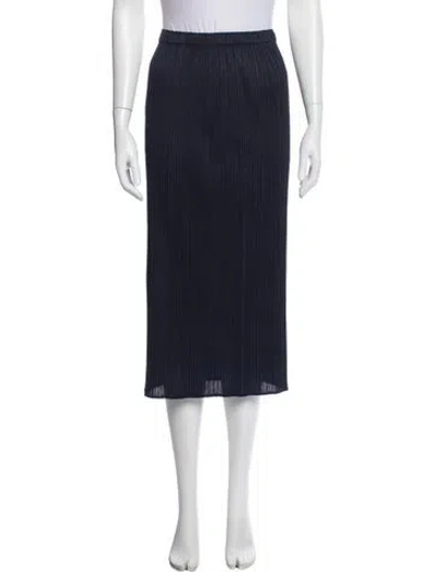 Pre-owned Issey Miyake Midi Length Skirt In Blue