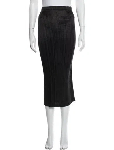 Pre-owned Issey Miyake Midi Length Skirt In Blue