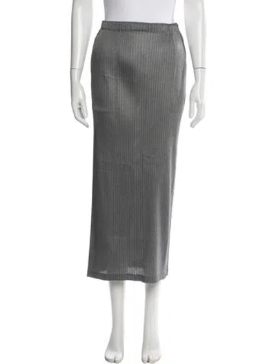 Pre-owned Issey Miyake Midi Length Skirt In Gray