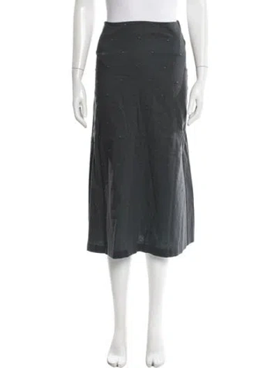 Pre-owned Issey Miyake Midi Length Skirt In Gray