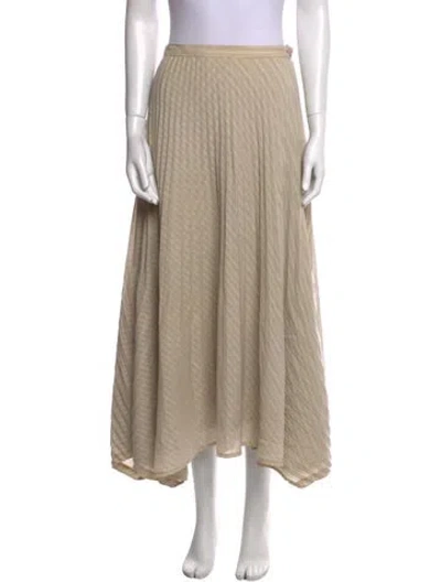 Pre-owned Issey Miyake Midi Length Skirt In Neutral