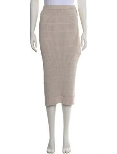 Pre-owned Issey Miyake Midi Length Skirt In Neutral