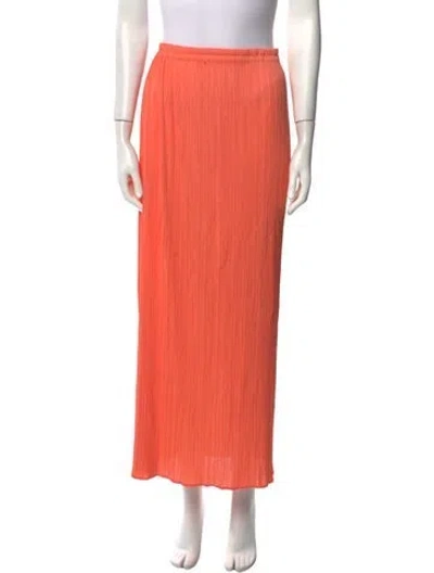 Pre-owned Issey Miyake Midi Length Skirt In Orange
