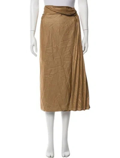 Pre-owned Issey Miyake Midi Length Skirt W/ Tags In Brown