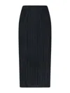 Issey Miyake Midi Skirt In Black