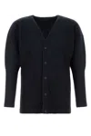 Issey Miyake Midnight Blue Polyester Cardigan In Blue