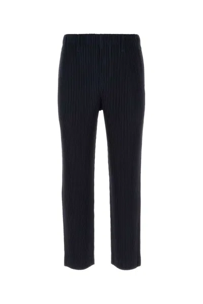 ISSEY MIYAKE MIDNIGHT BLUE POLYESTER PANT