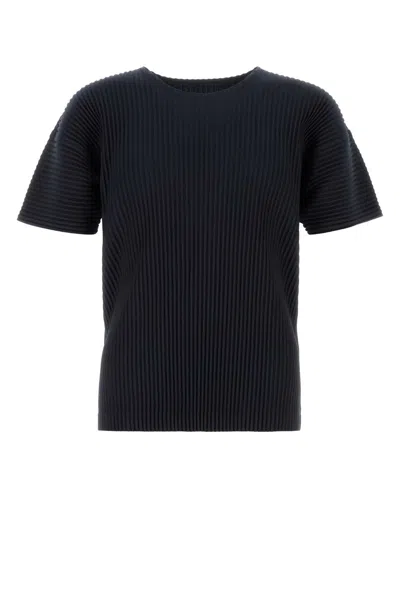ISSEY MIYAKE MIDNIGHT BLUE POLYESTER T-SHIRT