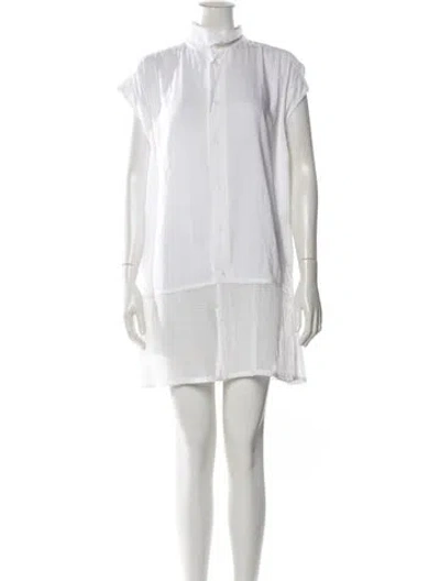 Pre-owned Issey Miyake Mini Dress In White