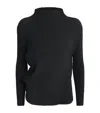 Issey Miyake Pleated Turtleneck Long Sleeve Top In Black