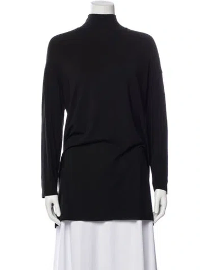 Pre-owned Issey Miyake Mock Neck Long Sleeve Tunic In Gray