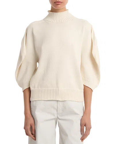Issey Miyake Mock Neck Sweater In Neutral