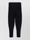 Issey Miyake Modern Silhouette Cropped Pleated Trousers In Multi