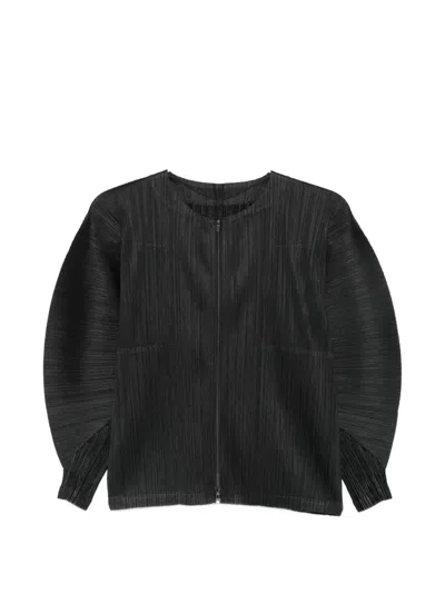 Issey Miyake Monthly Colors: April Cardigan In Black