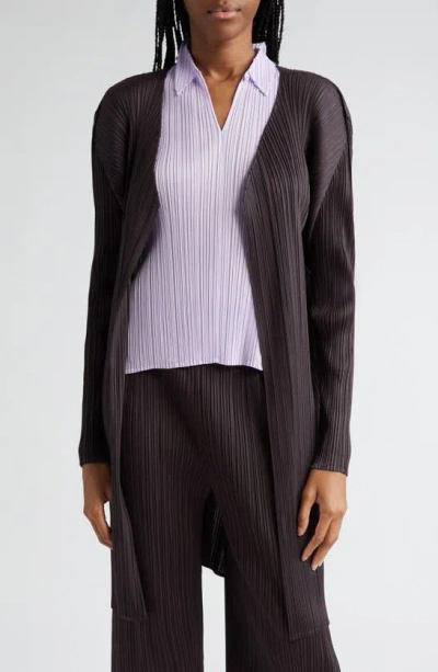 Issey Miyake Monthly Colors April Cardigan In Black Pepper