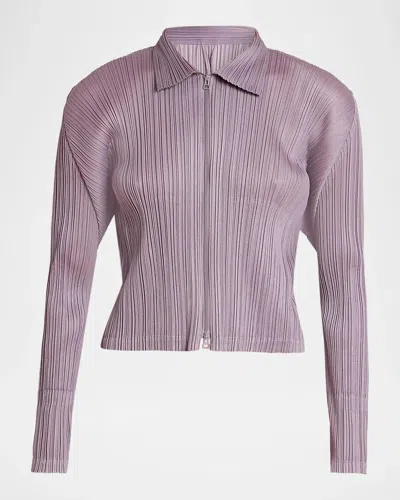 Issey Miyake Monthly Colors: August Blouson Jacket In Purple
