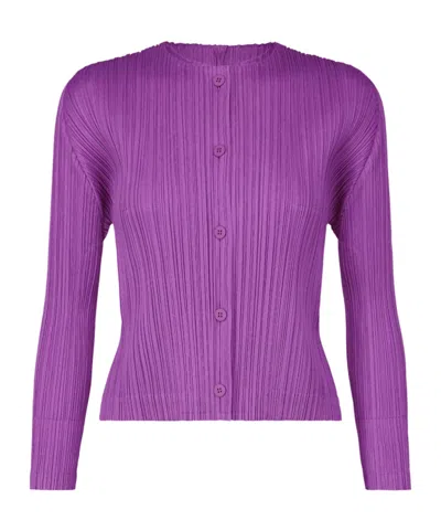 Issey Miyake Monthly Colors : August  Cardigan In Purple