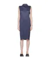 Issey Miyake Navy Monthly Colors August Midi Dress In Blue