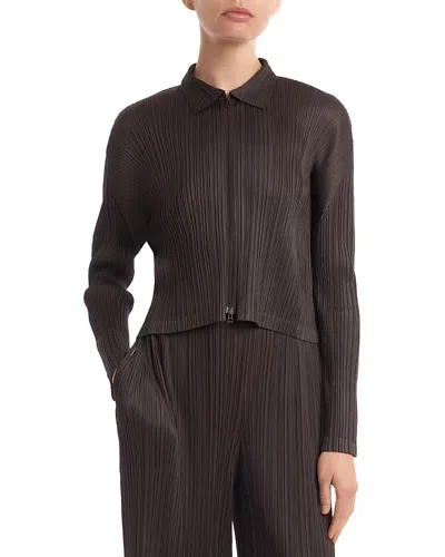 Issey Miyake Monthly Colors August Jacket In Brown