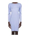 Issey Miyake Pleat-detail Maxi Pencil Dress In Blue