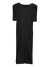 Issey Miyake Monthly Colors: August Pleated Midi Dress In Black