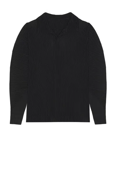 Issey Miyake Monthly Colors August Polo In Black