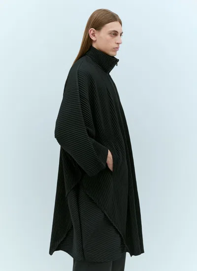 Issey Miyake Monthly Colors: December Coat In Black