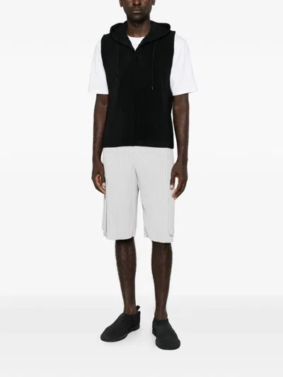 Issey Miyake Monthly Colors Drawstring Shorts In Gray