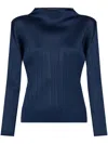 Issey Miyake Navy Monthly Colors February Top In Blue