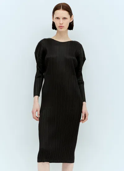 Issey Miyake Monthly Colors: February Midi Dress In Black