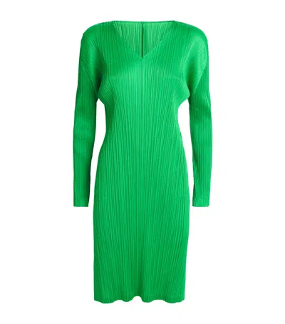 Issey Miyake Monthly Colors February Midi Dress In Green