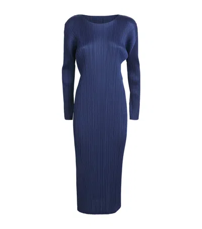 Issey Miyake Monthly Colors February Midi Dress In Navy