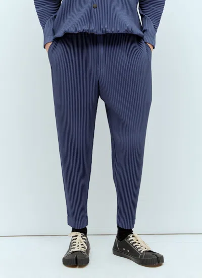 Issey Miyake Monthly Colors: February Pleated Pants In Blue