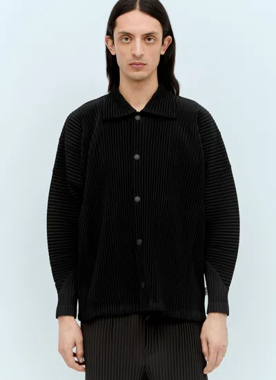 Issey Miyake Monthly Colors: February Pleated Shirt In Black