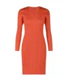 Issey Miyake Monthly Colors: February Midi Dress In Red