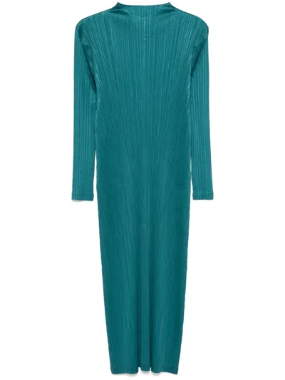 Issey Miyake Monthly Colors: January Midi Dress In Green