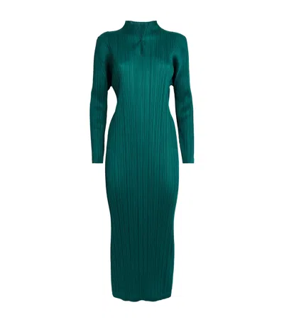 Issey Miyake Monthly Colors January Midi Dress In Green