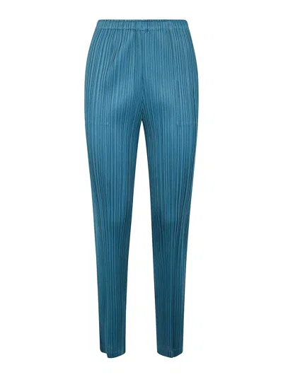 Issey Miyake Monthly Colors January Trousers In Blue
