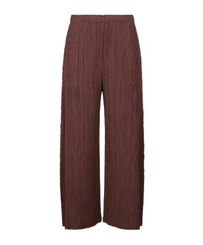 Issey Miyake Monthly Colors : January  Trousers In Burgundy
