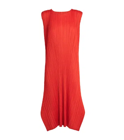 Issey Miyake Monthly Colors July Midi Dress In Red