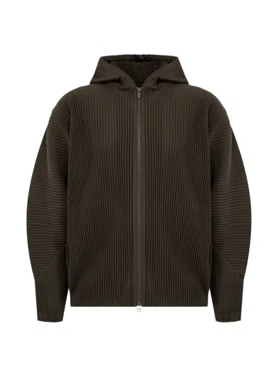 Issey Miyake Monthly Colors July Pleated Hoodie In Black