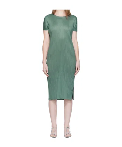 Issey Miyake Monthly Colors June Dress In Green