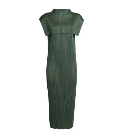 Issey Miyake Monthly Colors June Midi Dress In Green