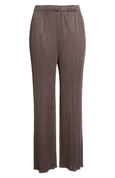 Issey Miyake Monthly Colors June Pleated Pants In Gray