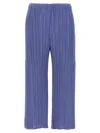Issey Miyake March Pleated Wide Leg Trousers In Blue
