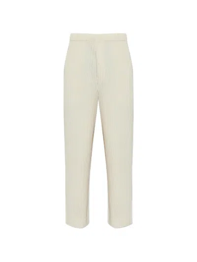Issey Miyake Monthly Colors: March Pleated Trousers In Neutral