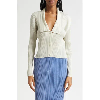 Issey Miyake Monthly Colors May Pleated Button-up Shirt In White