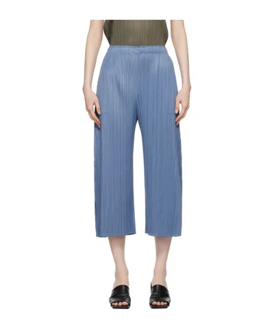 Issey Miyake Blue Monthly Colors June Trousers In 74 Steel Blue