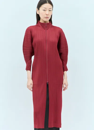 Issey Miyake Monthly Colors: November Coat In Red
